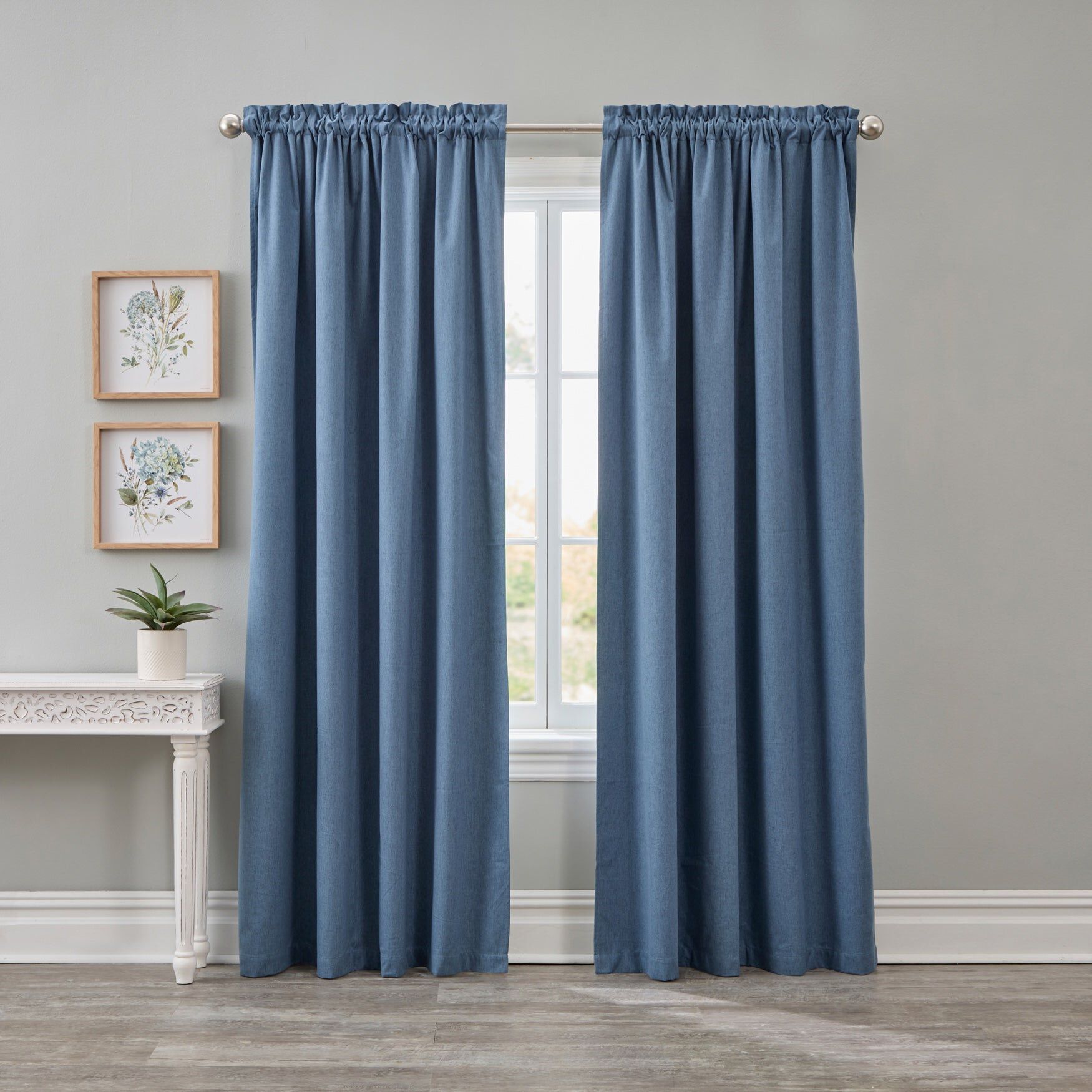 BH Studio Blackout Curtain, SMOKE BLUE, hi-res image number 0