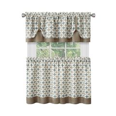 Callie Window Curtain Tier Pair and Valance Set - 58x24