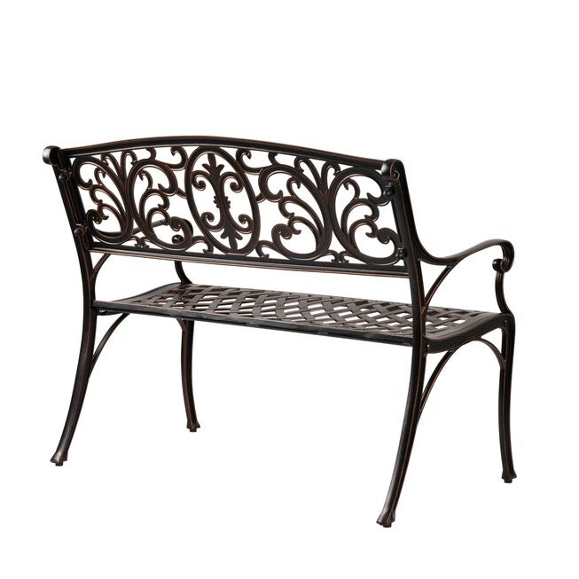 Decatur Cast-Aluminum Patio Bench, , alternate image number null