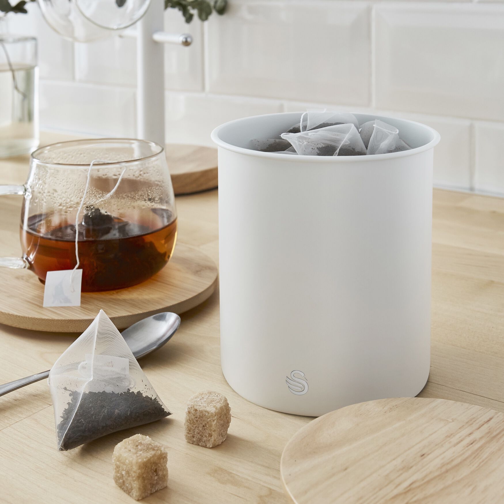 Nordic Set Of 3 Cannisters - White, , on-hover image number 1