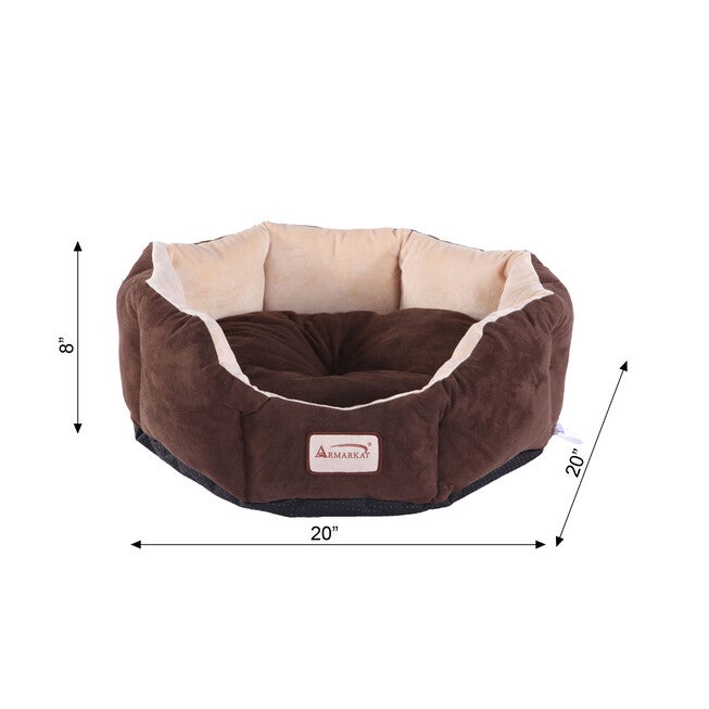 Cozy Pet Bed, Mocha/Beige For Cats And Extra Small Dogs, , alternate image number 4