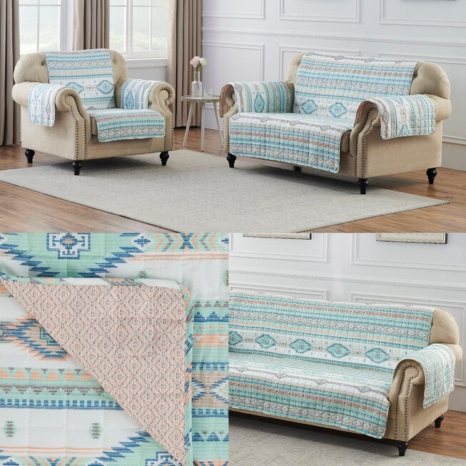 Phoenix Turquoise Furniture Protector, Arm Chair, , alternate image number null