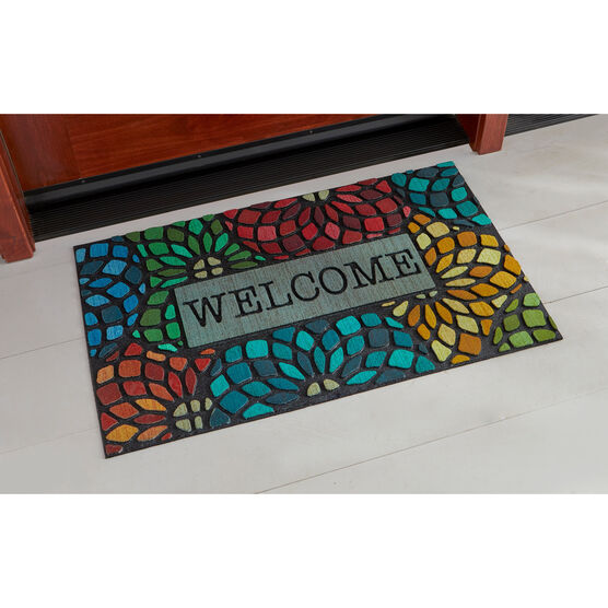 Stained Glass Florets Outdoor Mat, MULTI, hi-res image number null