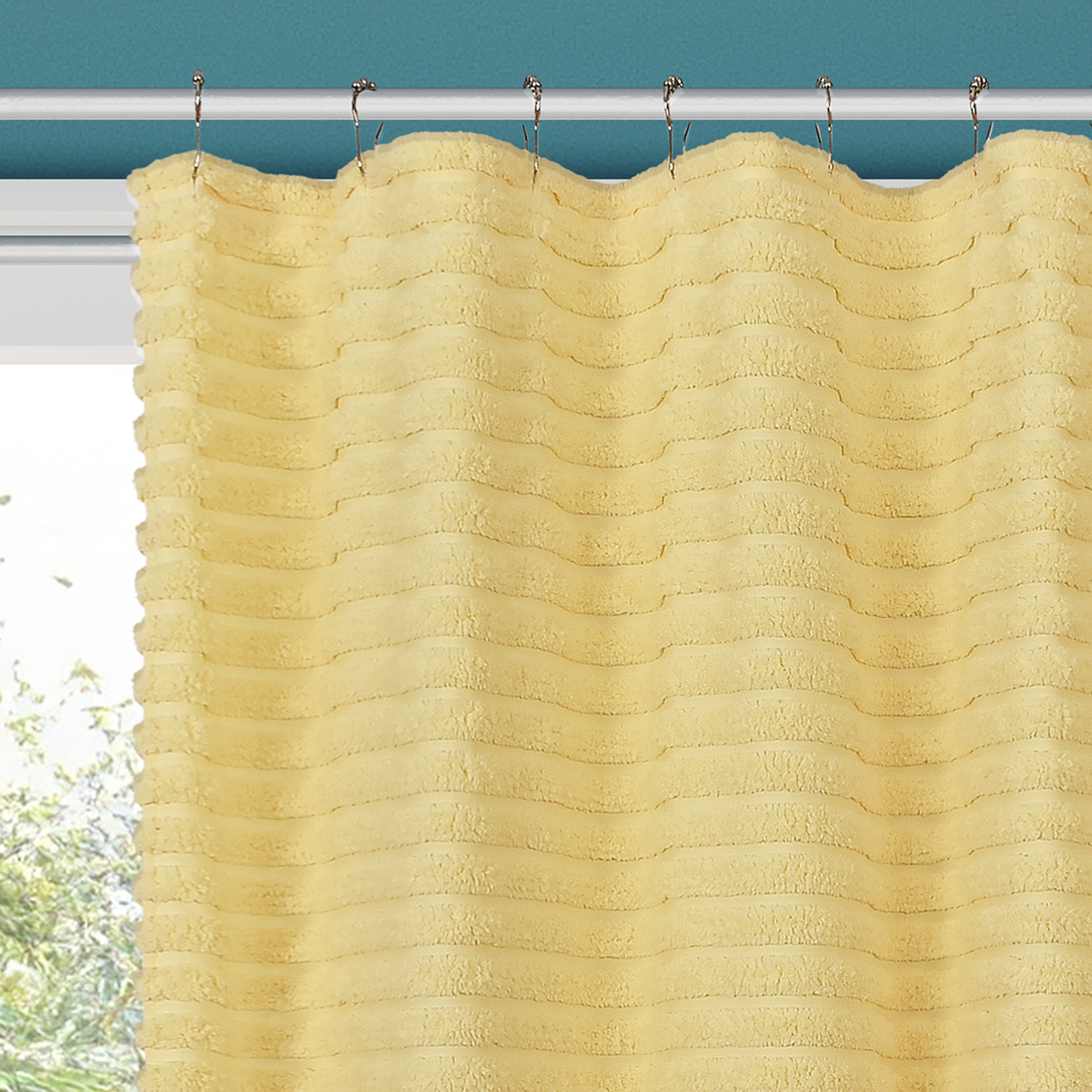 DARBY SHOWER CURTAIN, SAND, alternate image number 1