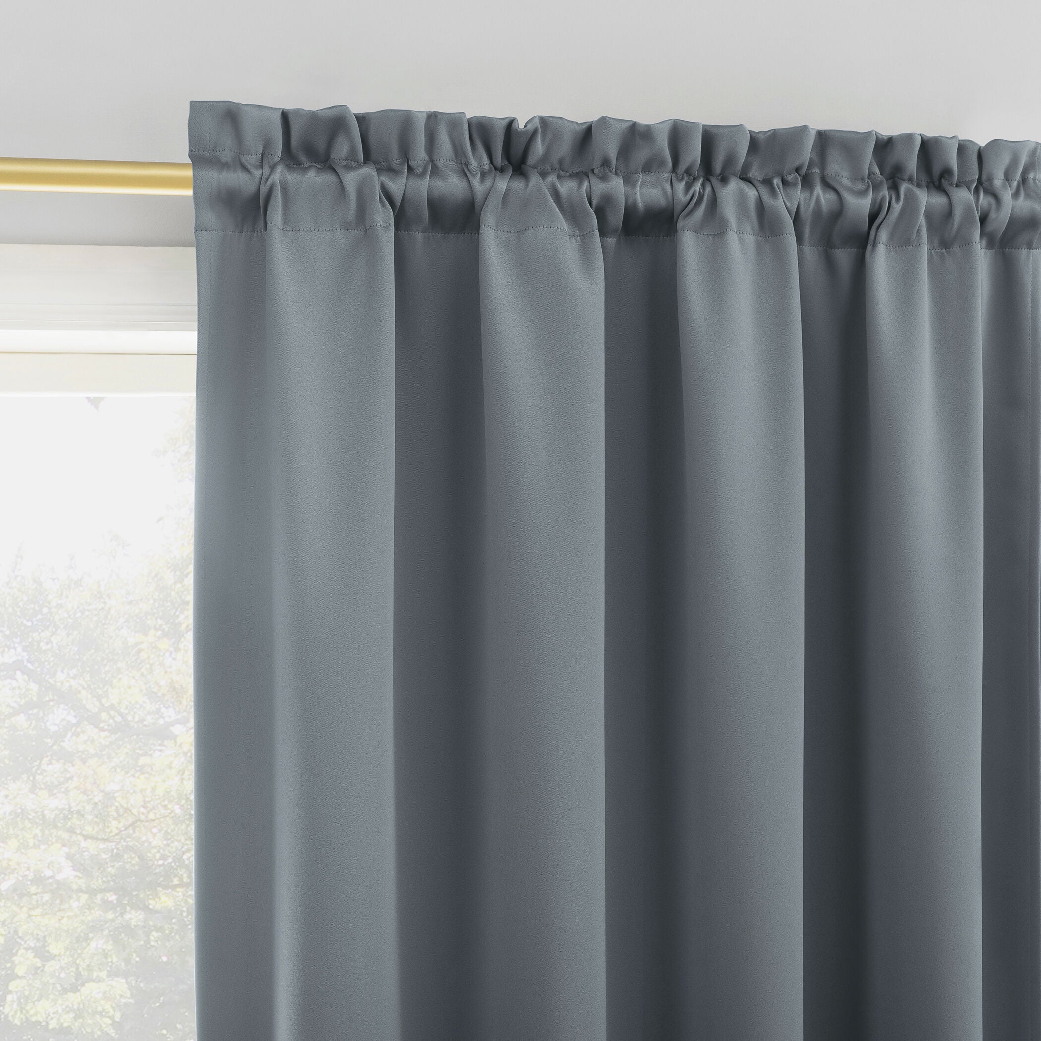 Sun Zero Blackout Greenwich Rod-Pocket Panel, GOLD, on-hover image number 1