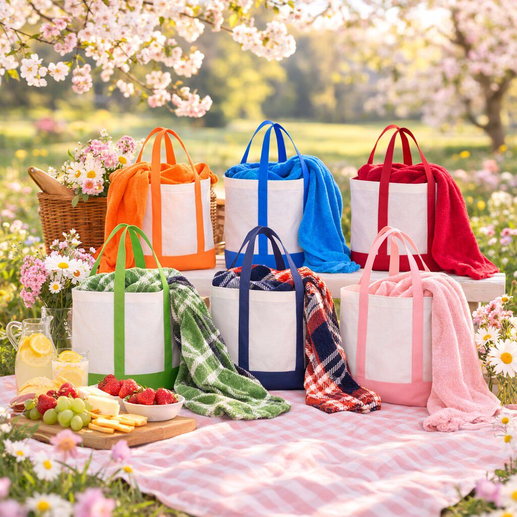 Tote Bag With Free Throw, , alternate image number 4