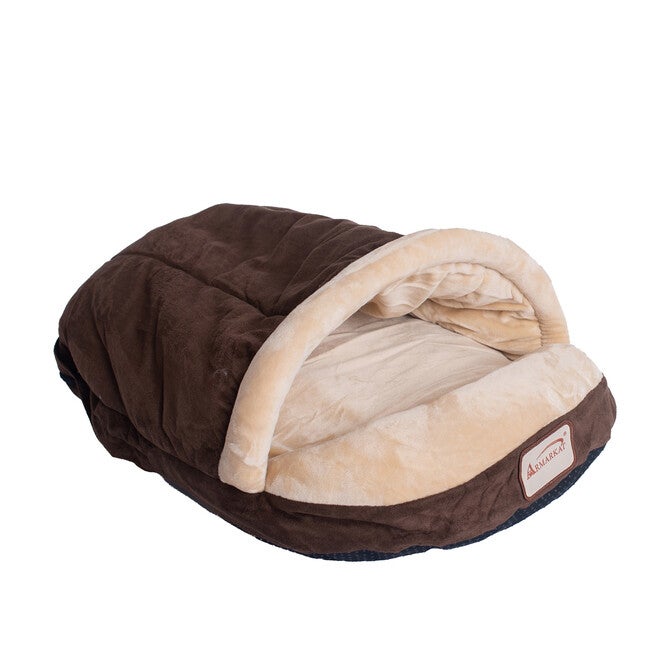 Slipper Shape Cat Dog Bed Mocha/Beige, , alternate image number null