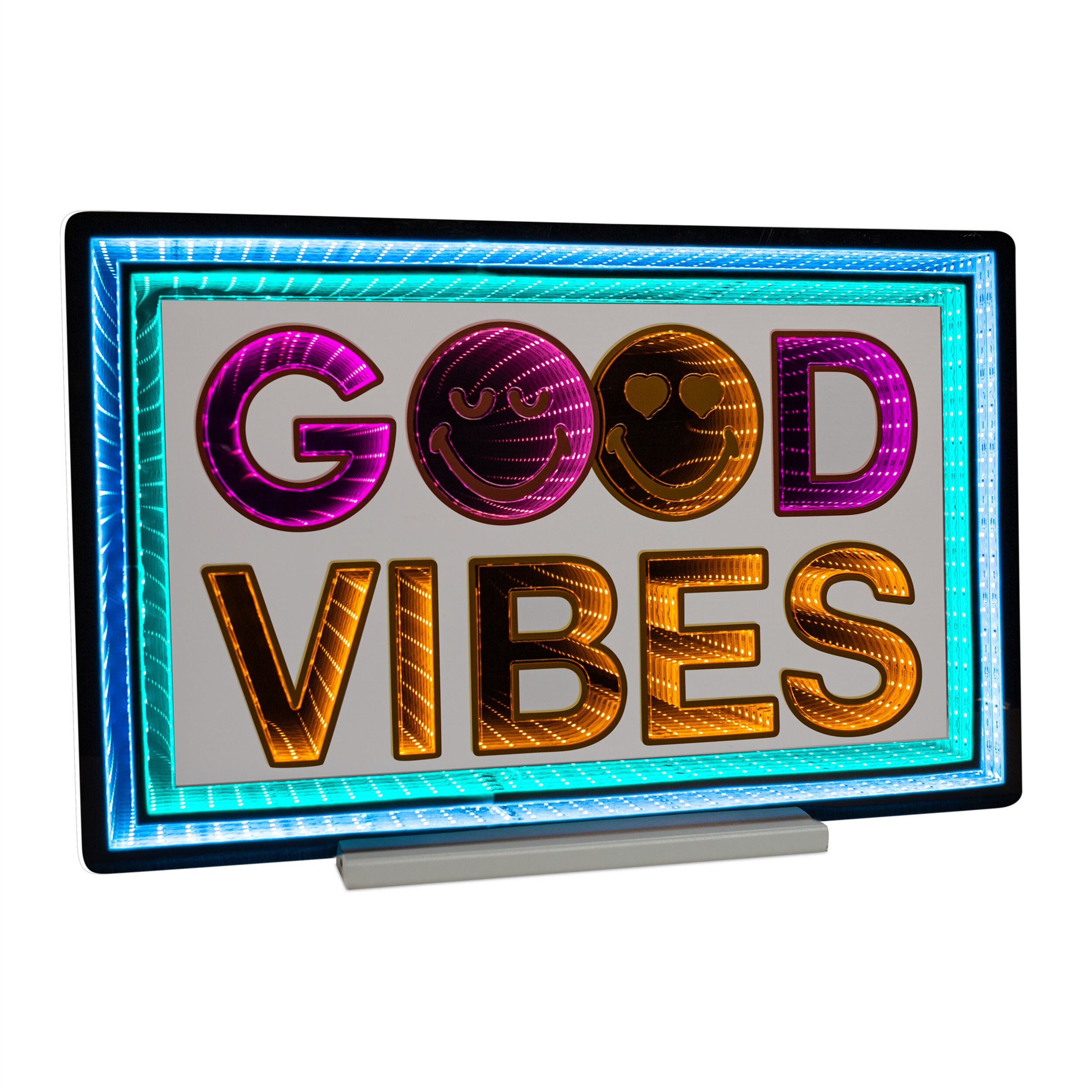 SmileyWorld(R) Good Vibes Ekkolight 23.5 inchesL, BLUE ORANGE PINK, hi-res image number 0