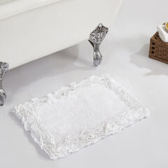 Shaggy Border Bath Rug Mat, 17" X 24"