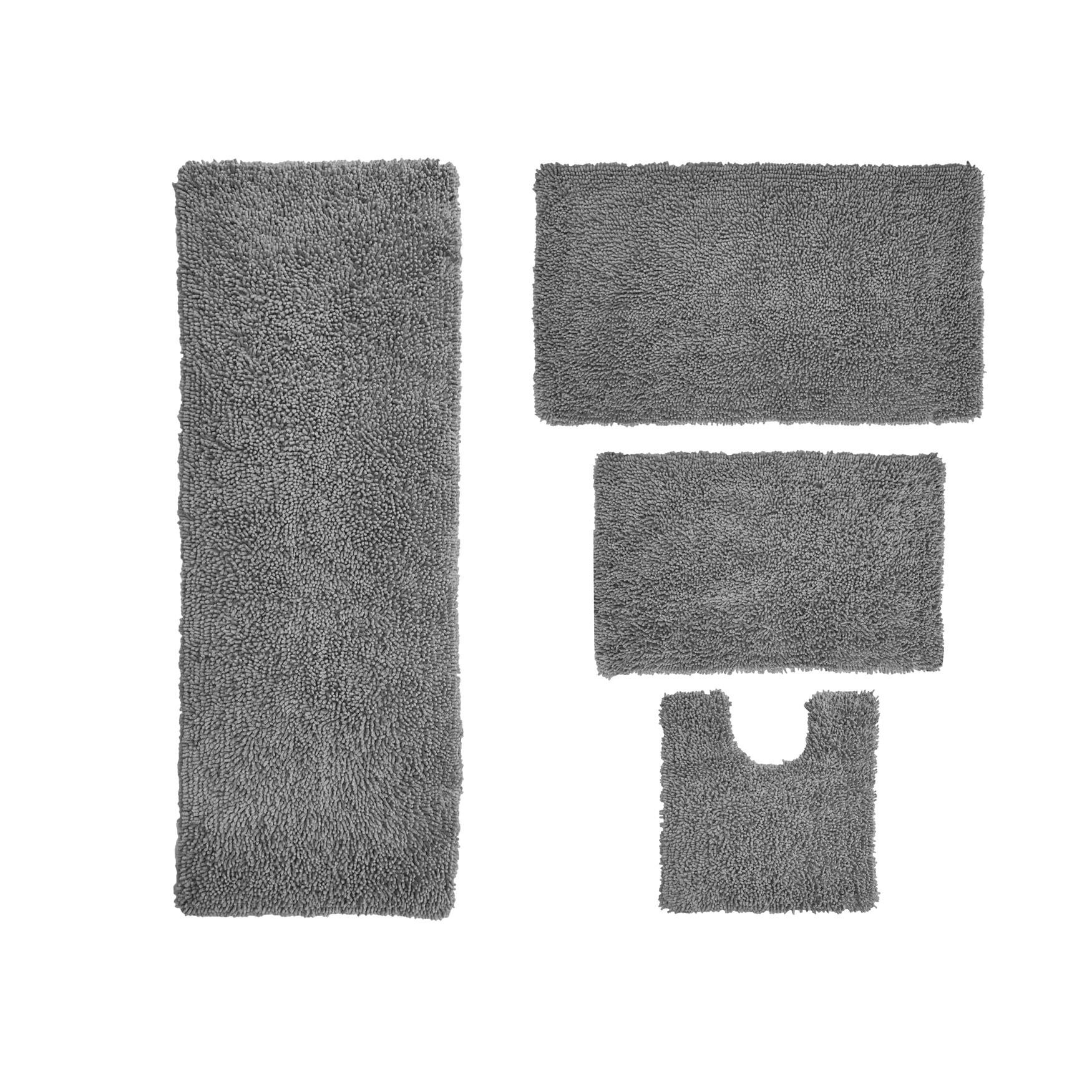 Fantasia 4-Pc. Bath Rug Set, GREY, hi-res image number 0