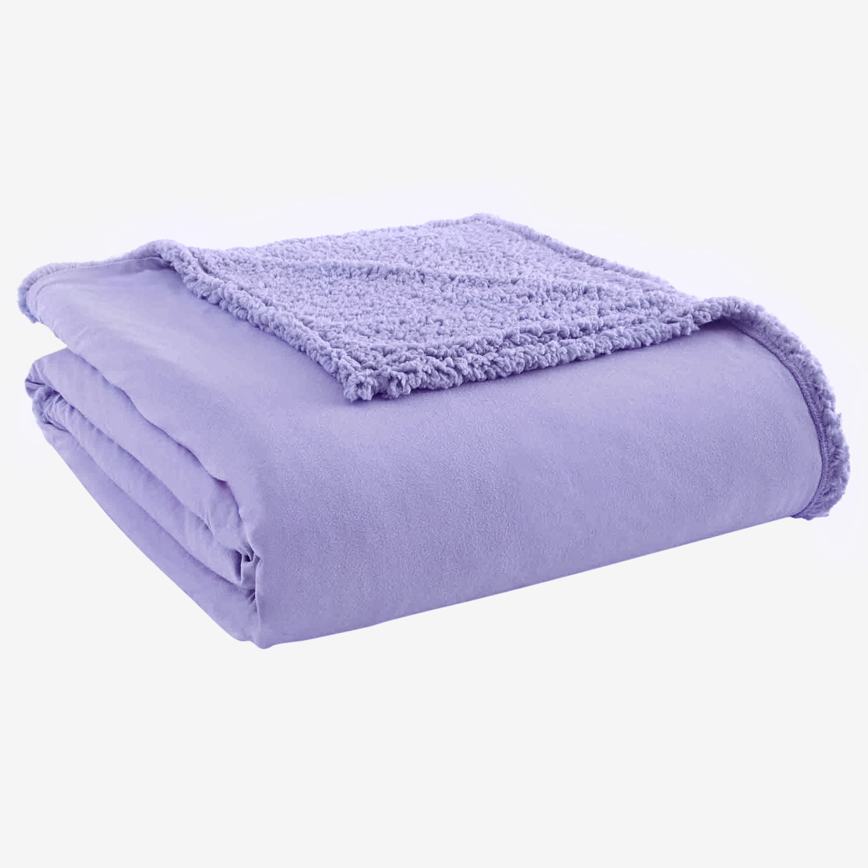 Micro Flannel® Reverse to Sherpa Blanket, AMETHYST, hi-res image number 0