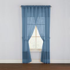 BH Studio Sheer Voile 5-Pc. One-Rod Curtain Set