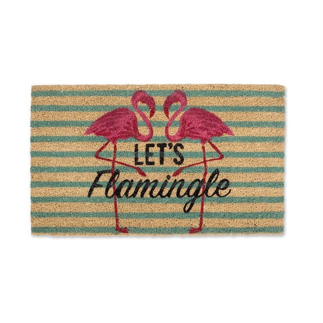 Lets Flamingle Doormat Floor Coverings, PINK, hi-res image number null