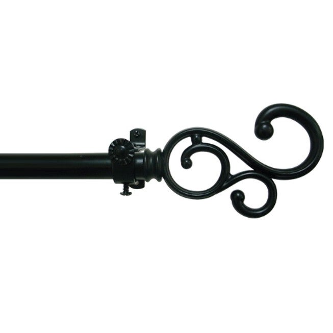 Buono Ii Decorative Rod And Finial Medley, BLACK, hi-res image number 0