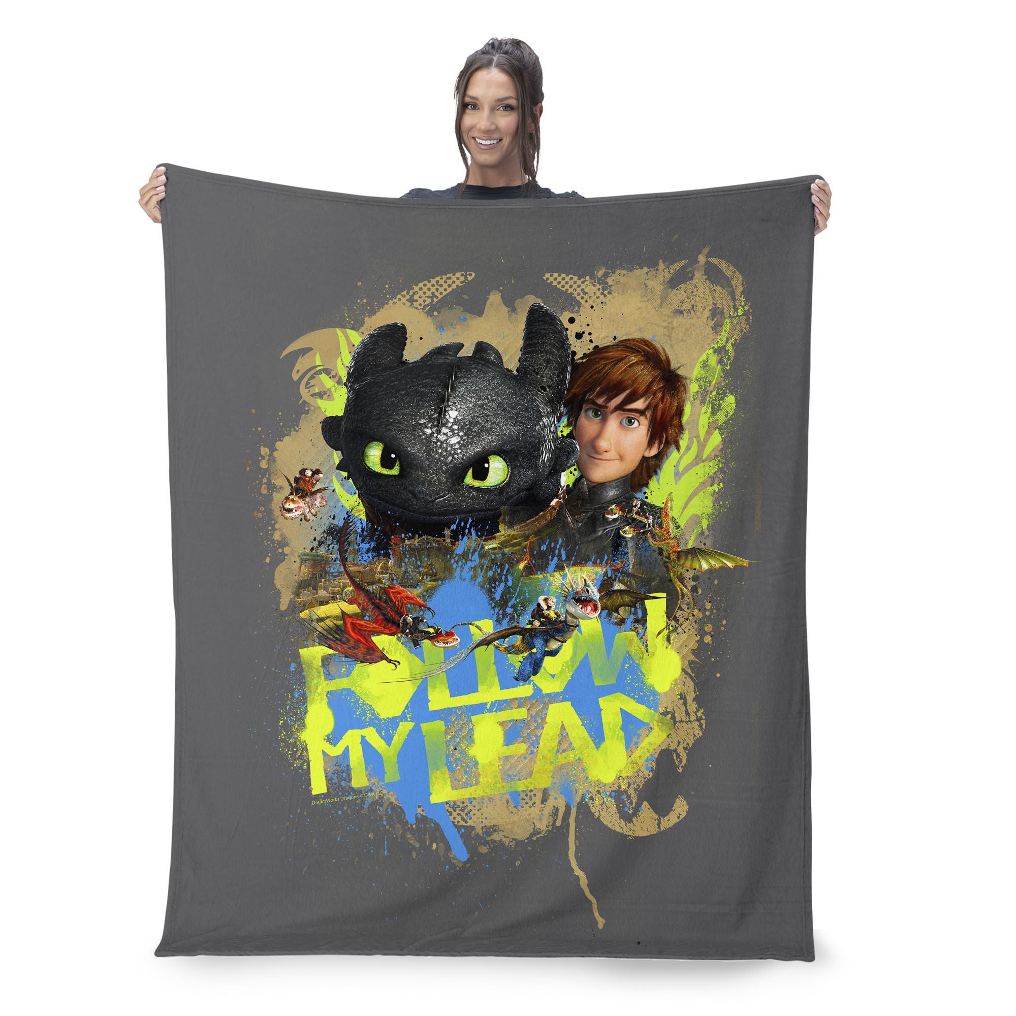 How to Train Your Dragon Follow My Lead Silk Touch Throw Blanket 50x60 inches, FOLLOW MY LEAD, on-hover image number 1