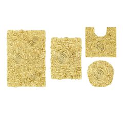 Bell Flower 4 Piece Set Bath Rug Collection