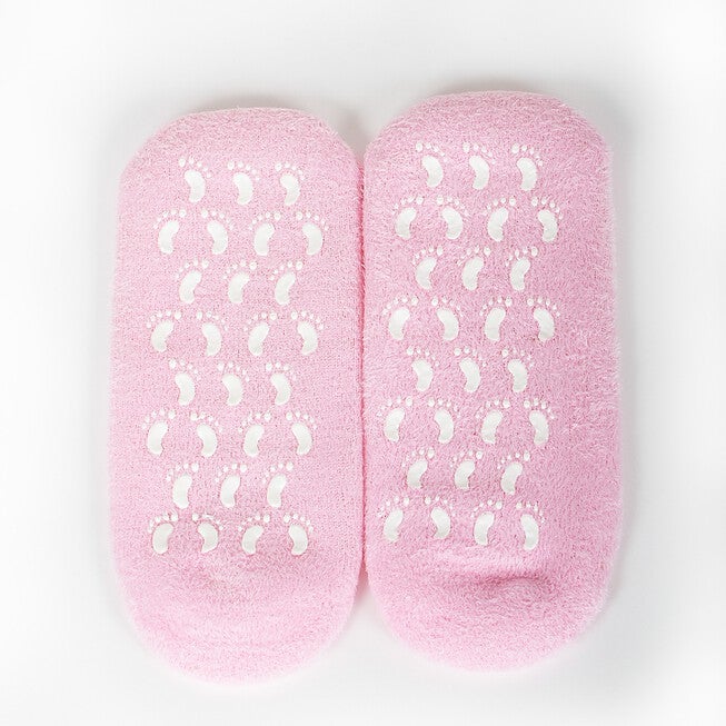 Orchid Spa Moisture Socks-1 Pack, PINK, hi-res image number 0