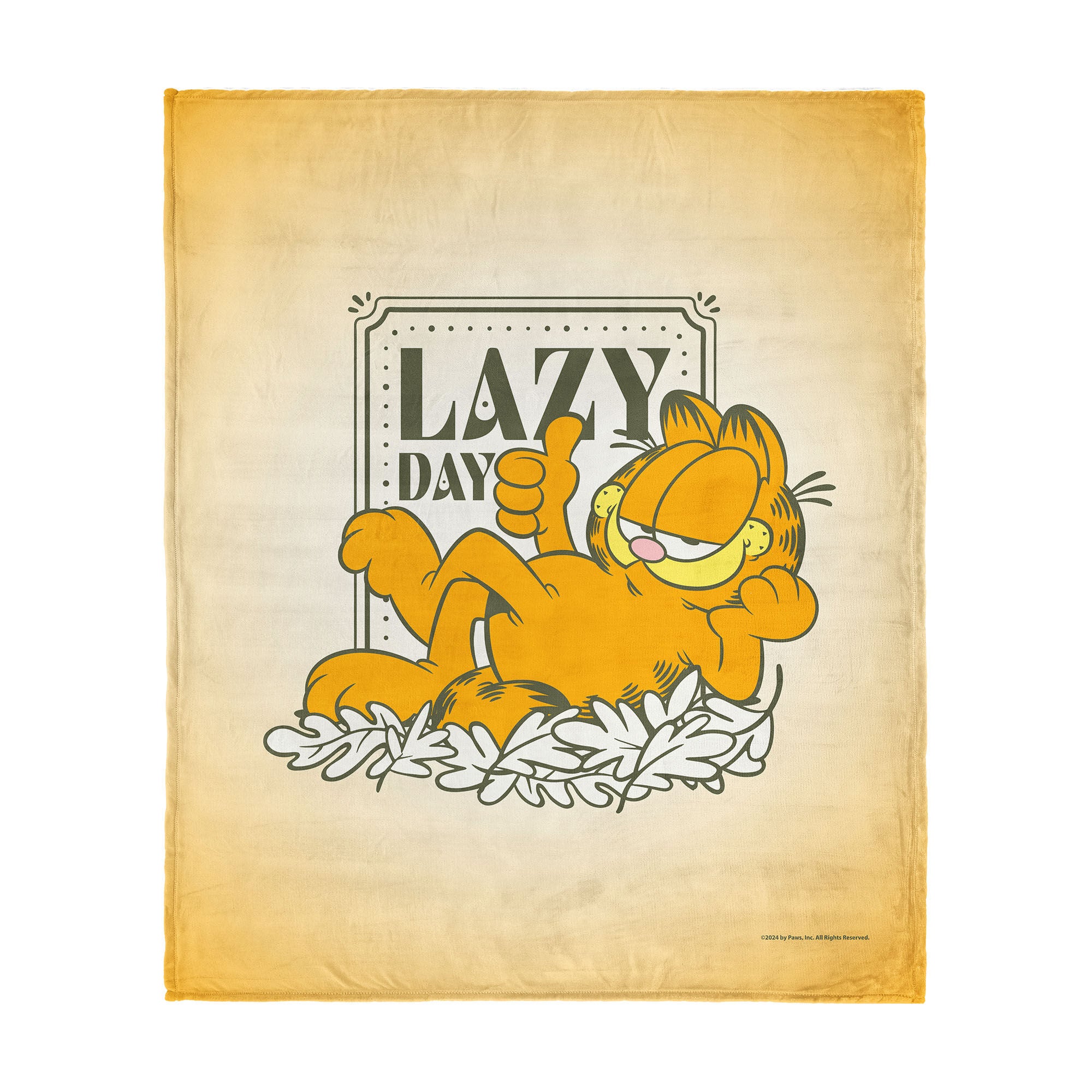 Nickelodeon Garfield Lazy Day Silk Touch Throw Blanket 50x60 Inches, TAN, hi-res image number 0