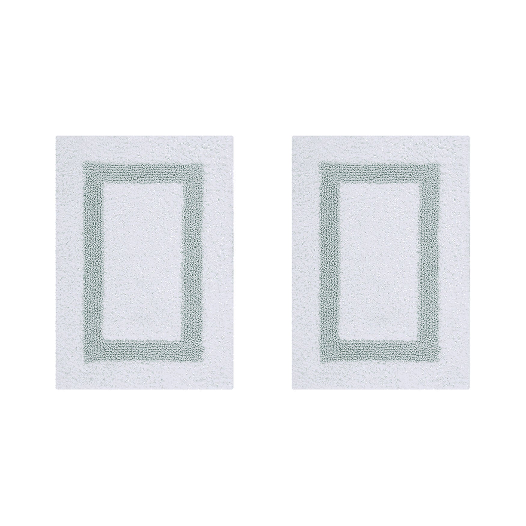 Hotel Collection 100% Cotton 2 Piece (17 inches X 24 inches | 17 inches X 24 inches) Bath Rug Set, WHITE BLUE, hi-res image number 0