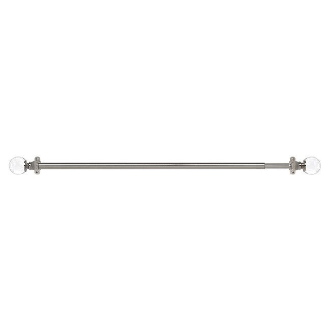 Innovative Decorative Room Darkening Wrap Around Rod & Finial 28-48, BRUSHED NICKEL, hi-res image number null
