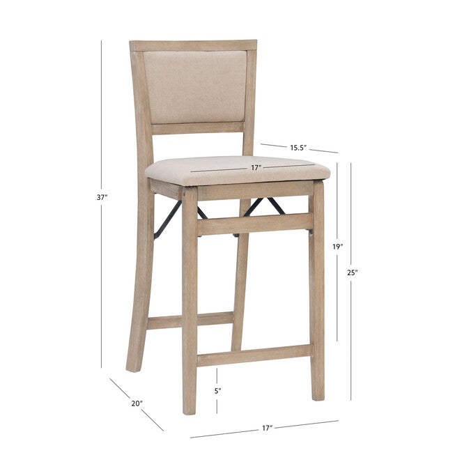 Keira Grey Wash Pad Back Folding Cnter Folding Stools, , alternate image number 12