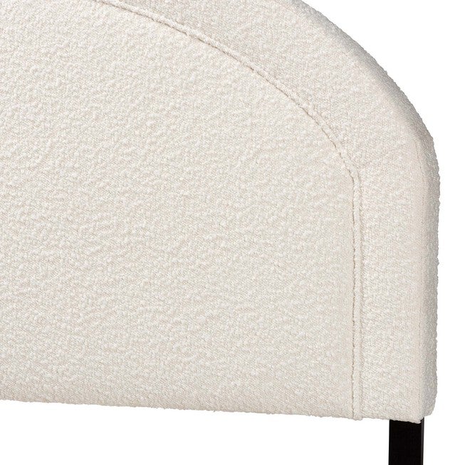 Fiana Modern Cream Boucle Fabric Queen Size Headboard, , alternate image number 2