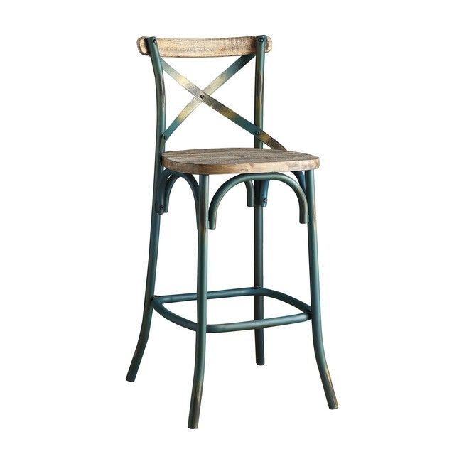 Bar Chair (1Pc), ANTIQUE TURQUOISE OAK, hi-res image number 0