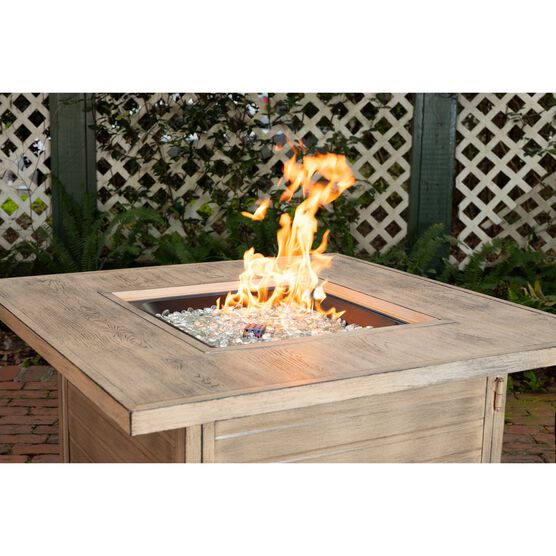 Langhorne Square Aluminum LPG Fire Pit in Driftwood, , alternate image number null