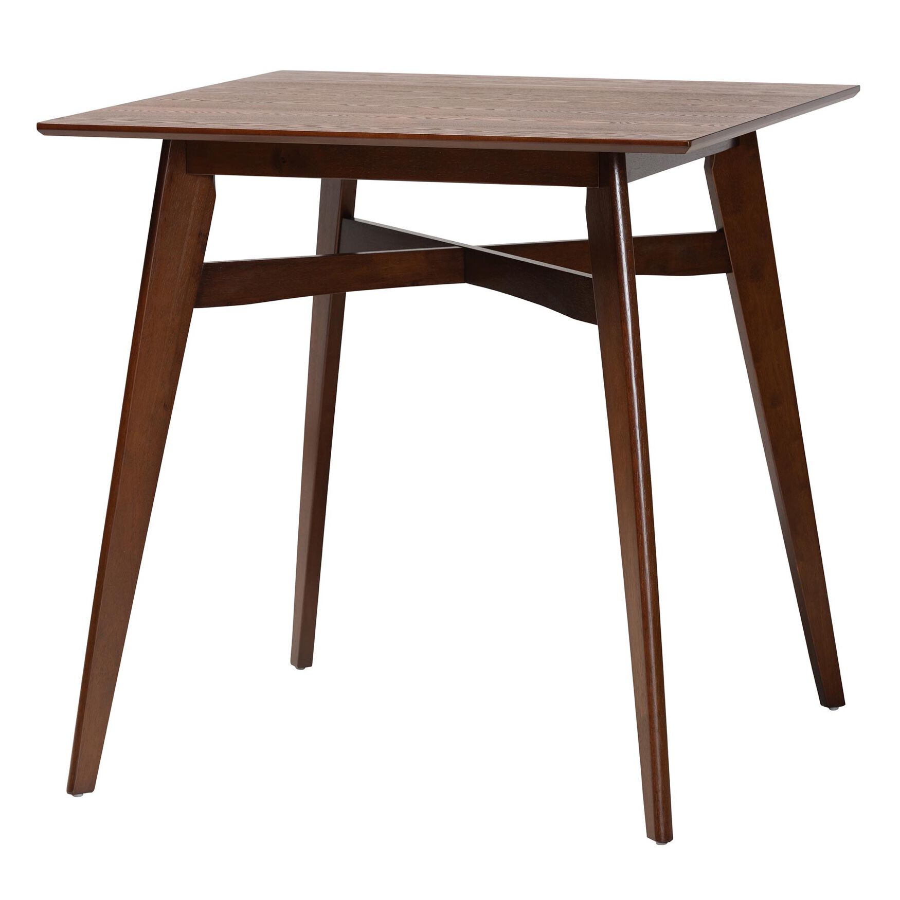 Leena Mid-Century Modern Black Finished Wood Counter Height Pub Table, WALNUT BROWN, hi-res image number 0