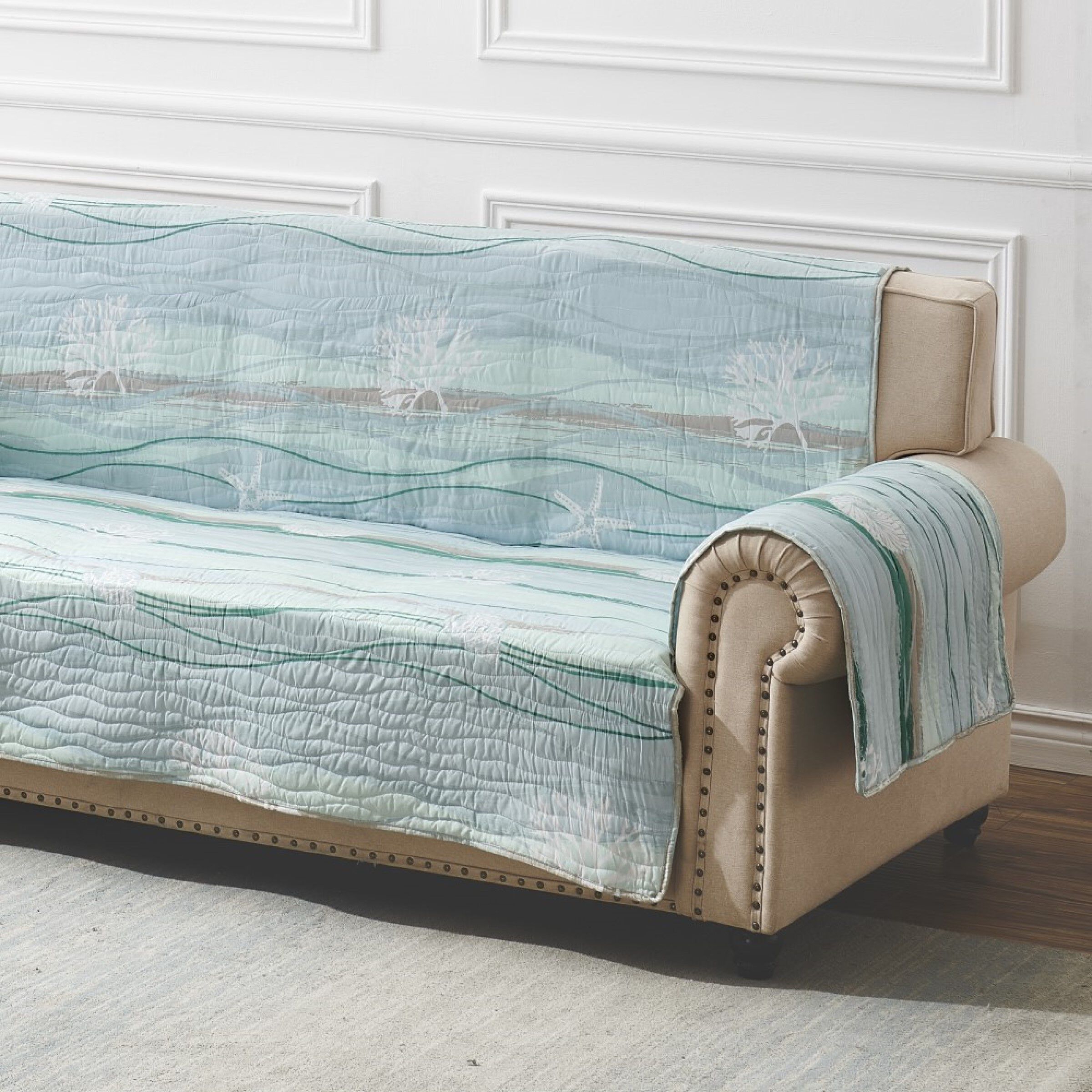 Maui Sofa Quilted Furniture Protector, MULTI, alternate image number 3