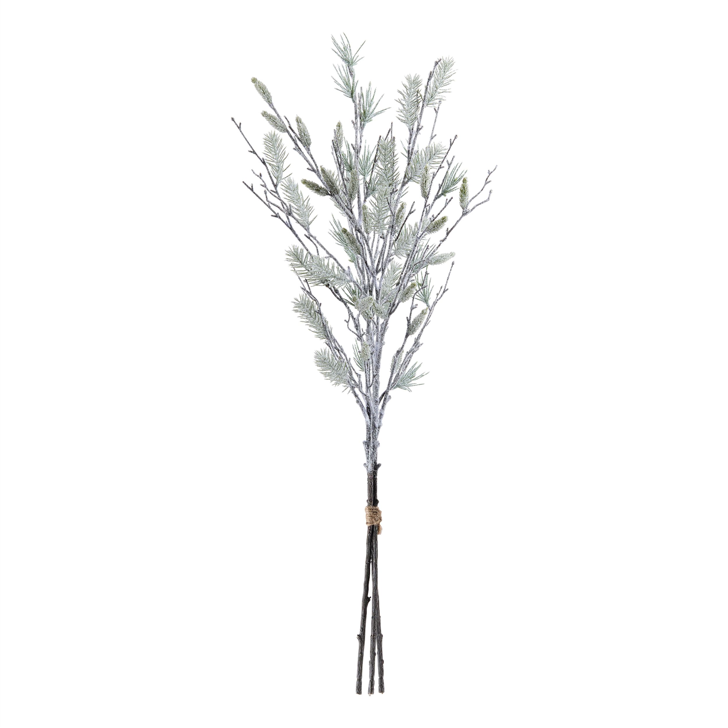Snowy Oversized Pine Bundle 40 inchesH, WHITE GREEN BROWN, alternate image number 3