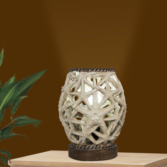 10 inches Cream Resin Uplight, CREAM, hi-res image number null