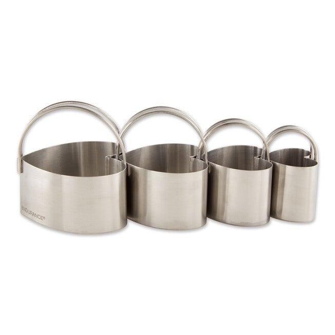 Heart Stainless Steel Biscuit Cutters, Set 4, , on-hover image number 1