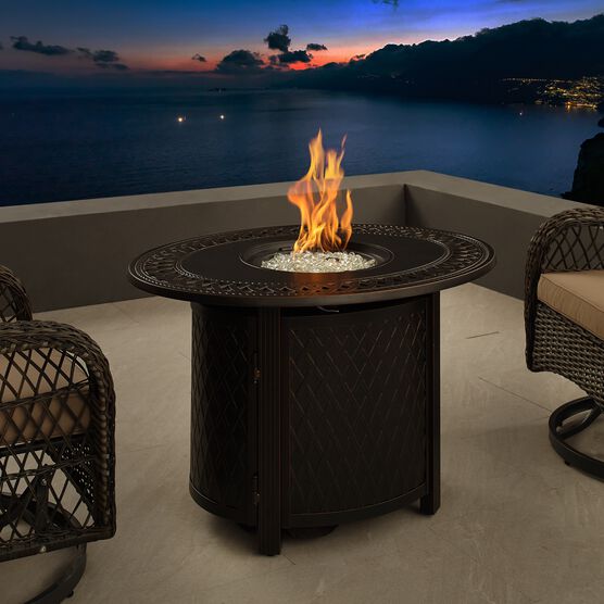 James Aluminum Oval LPG/NG Fire Pit, , on-hover image number null