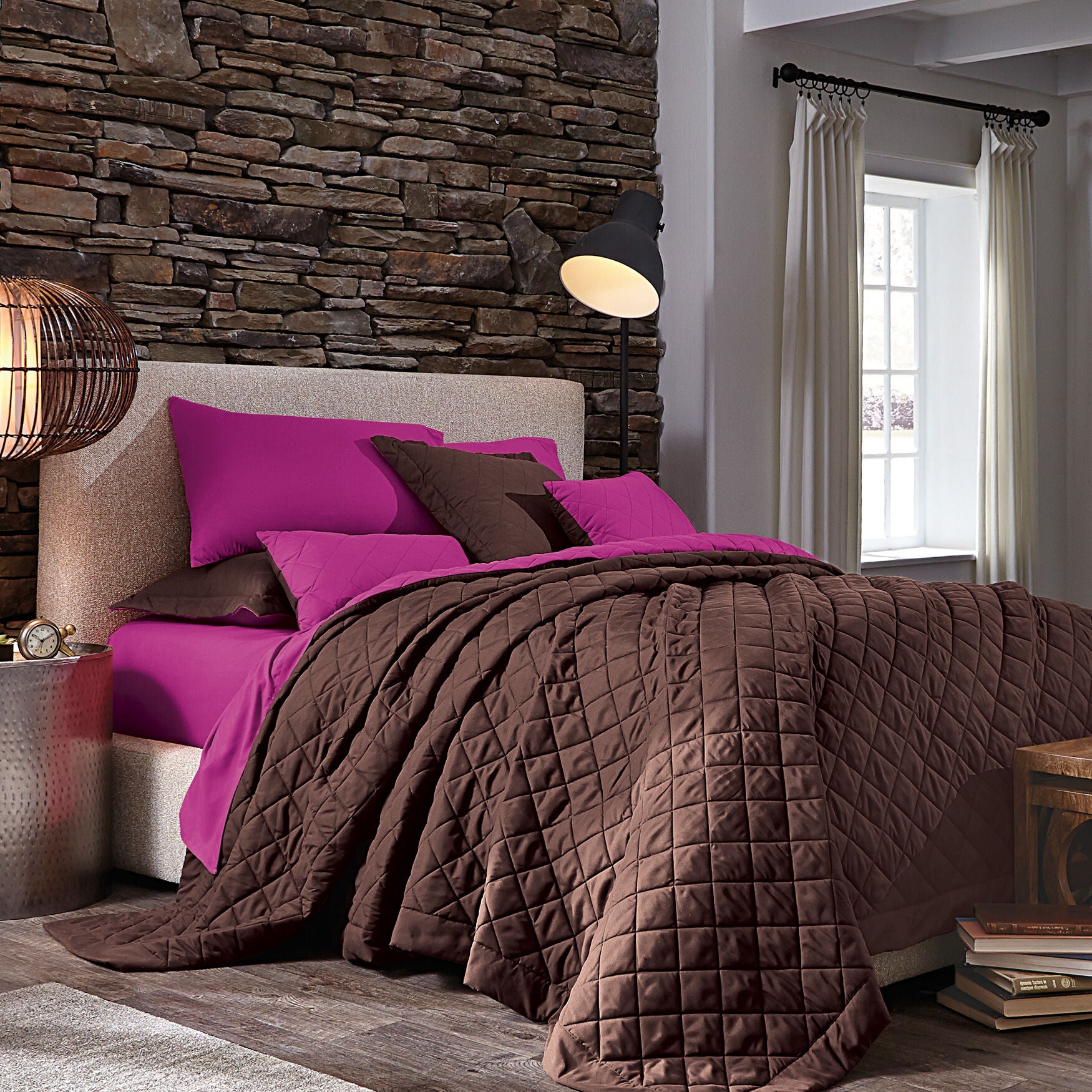 Watercolor Dream Finely Stitched Quilt Set with Decorative Pillows, , on-hover image number 1