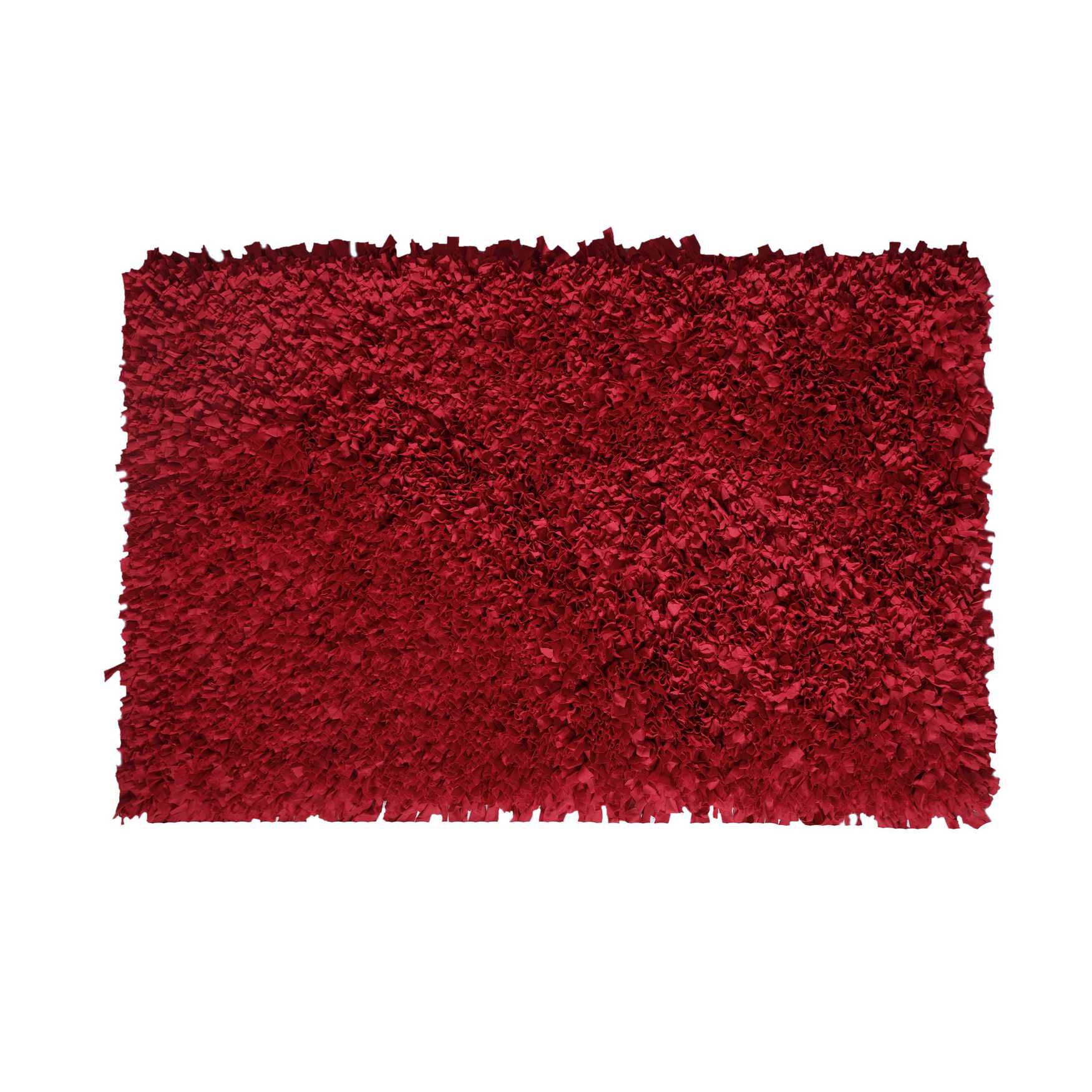 Bella Premium Jersey Shaggy Area Rug, RED, hi-res image number 0