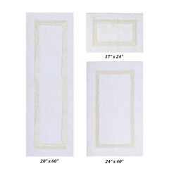 Hotel Collectionis Bath Mat Rug 3 Piece Set (17" x 24" | 24" x 40" | 20" x 60")