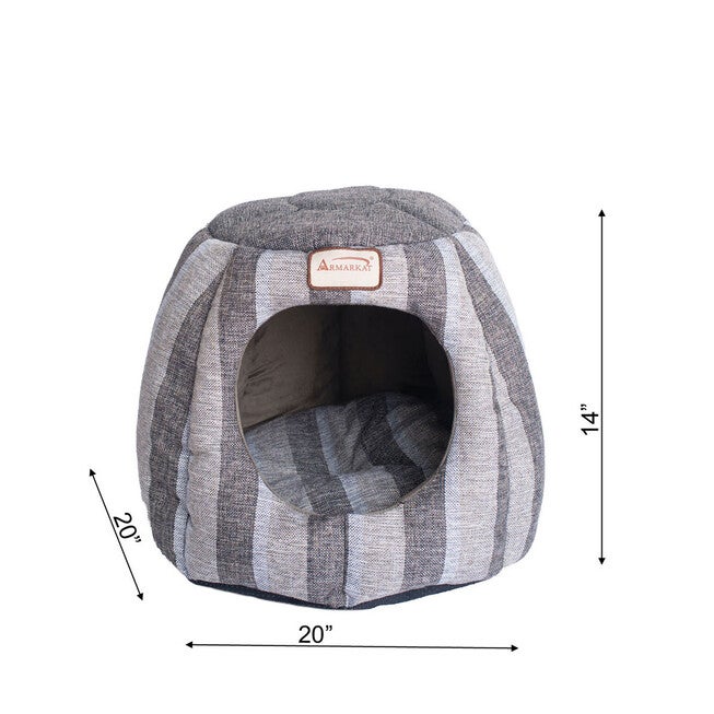 Cat Cave Bed, Gray and Silver, , alternate image number null