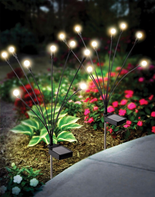 Sensor Brite® Solar Garden Lights, Set of 2, WARM WHITE, hi-res image number null