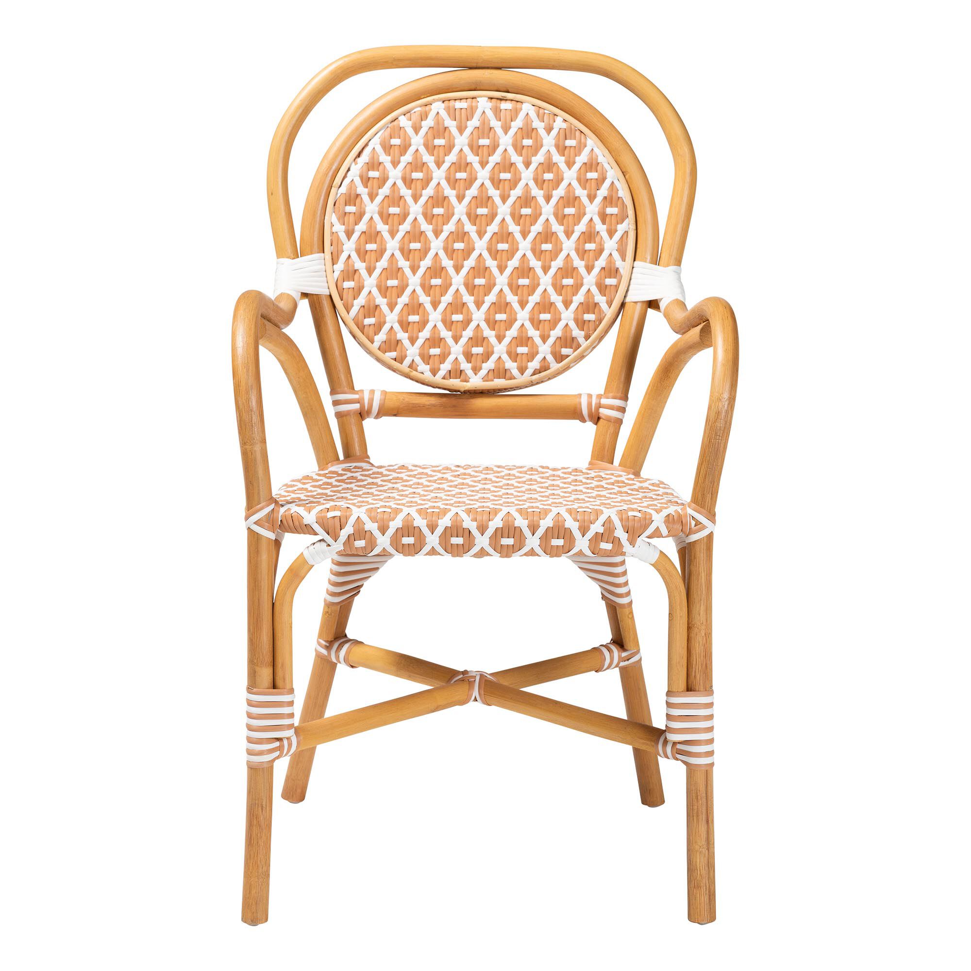 Mattie Rattan Bistro Chair, BEIGE, alternate image number 2
