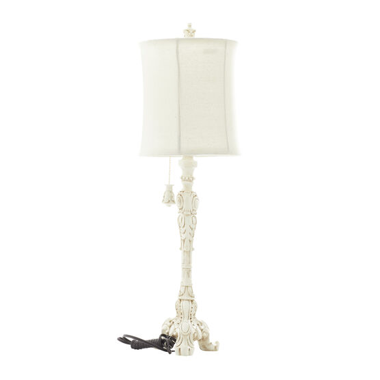 White Polystone Coastal Buffet Lamps, , alternate image number null