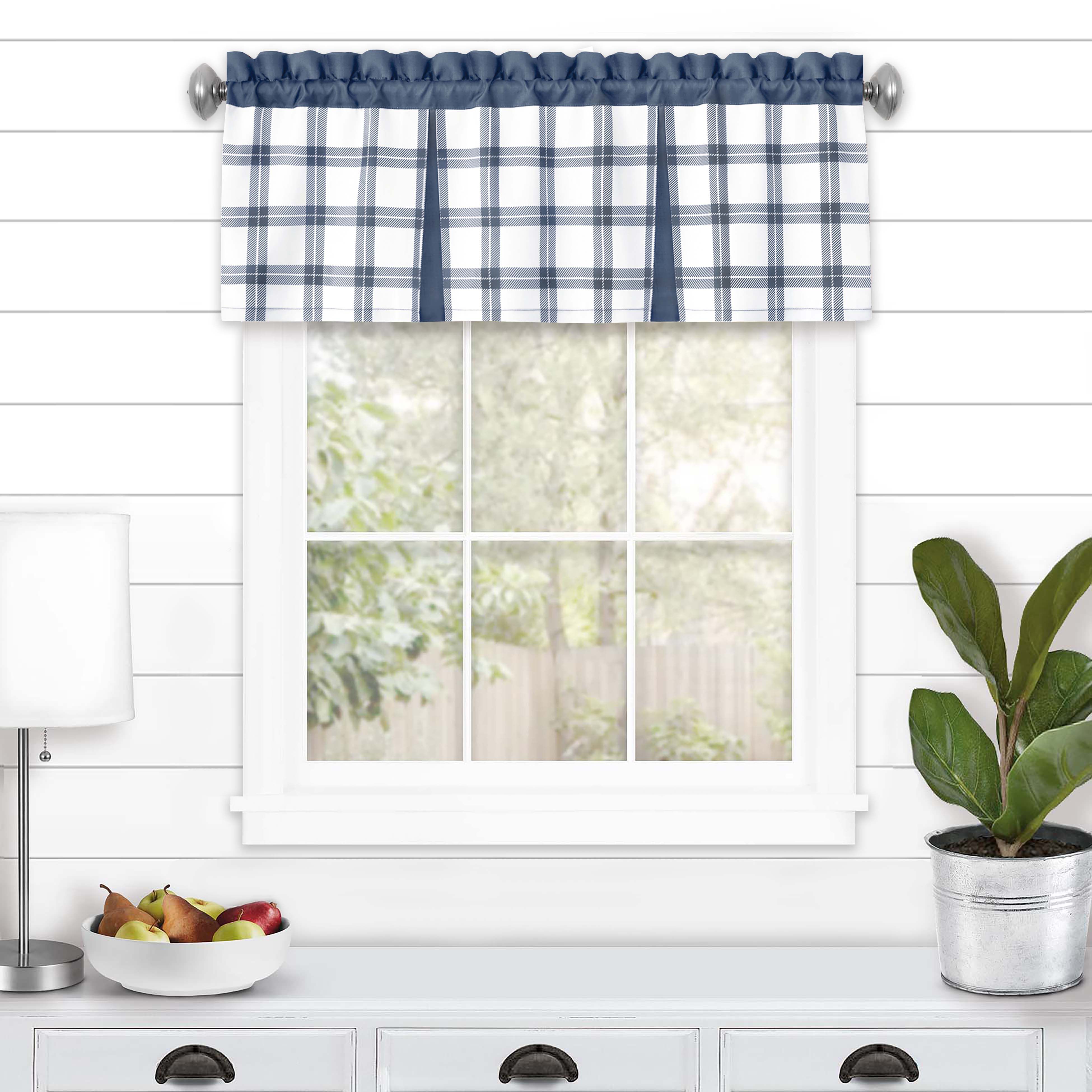 Tate Window Curtain Valance, BLUE, hi-res image number 0