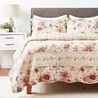 Antique Rose Quilt And Pillow Sham Set, MULTI, hi-res image number null