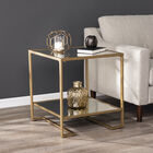 Horten Square Glass-Top End Table, GOLD, hi-res image number null