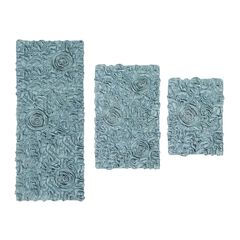 Bell Flower 3 Piece Bath Rug Collection