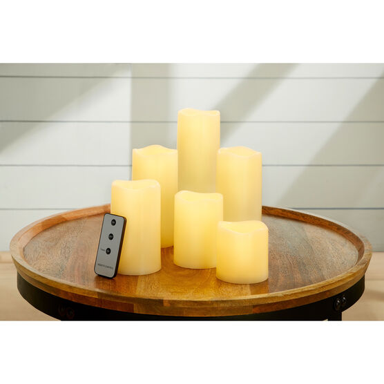 Remote-Controlled LED Candles, Set of 6, IVORY, hi-res image number null