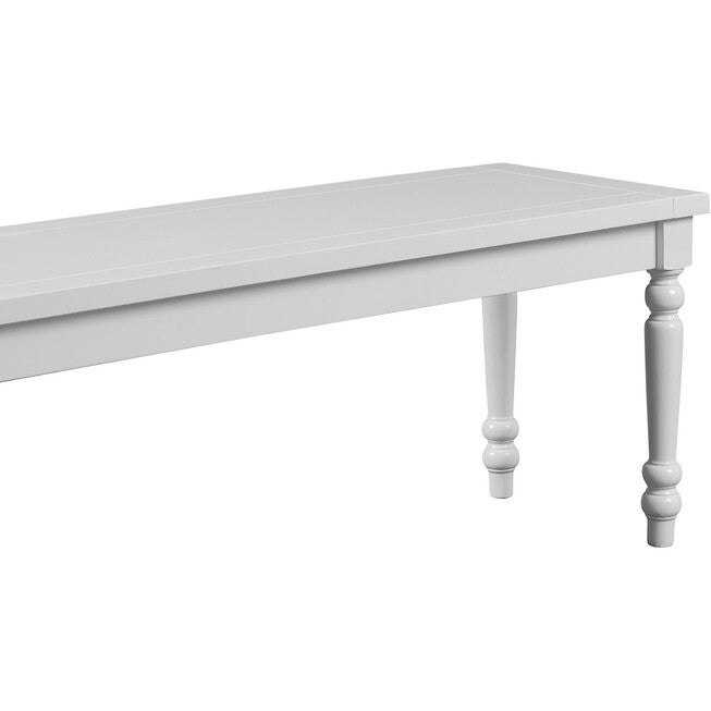 Philippe Dining Bench, White, WHITE, alternate image number 4
