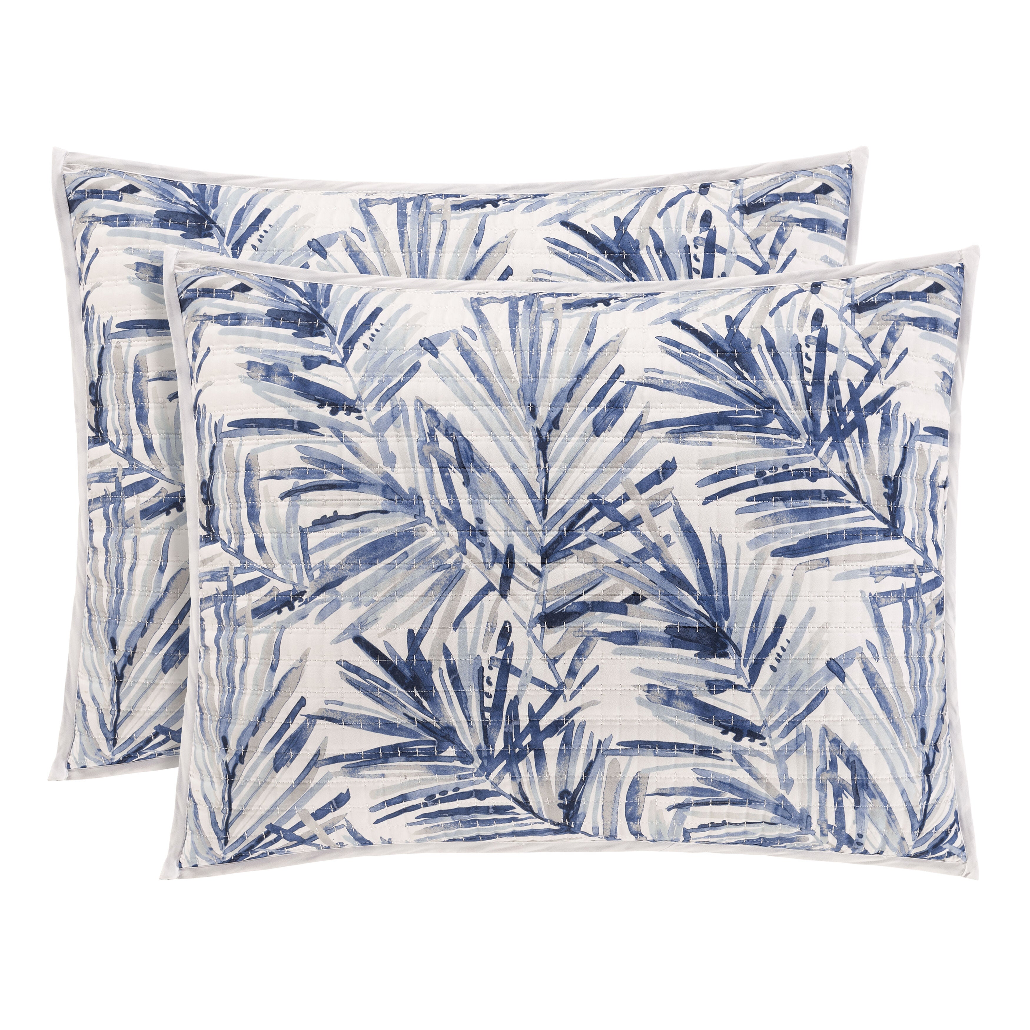 PALM BEACH QUILT SET, BLUE, alternate image number 4
