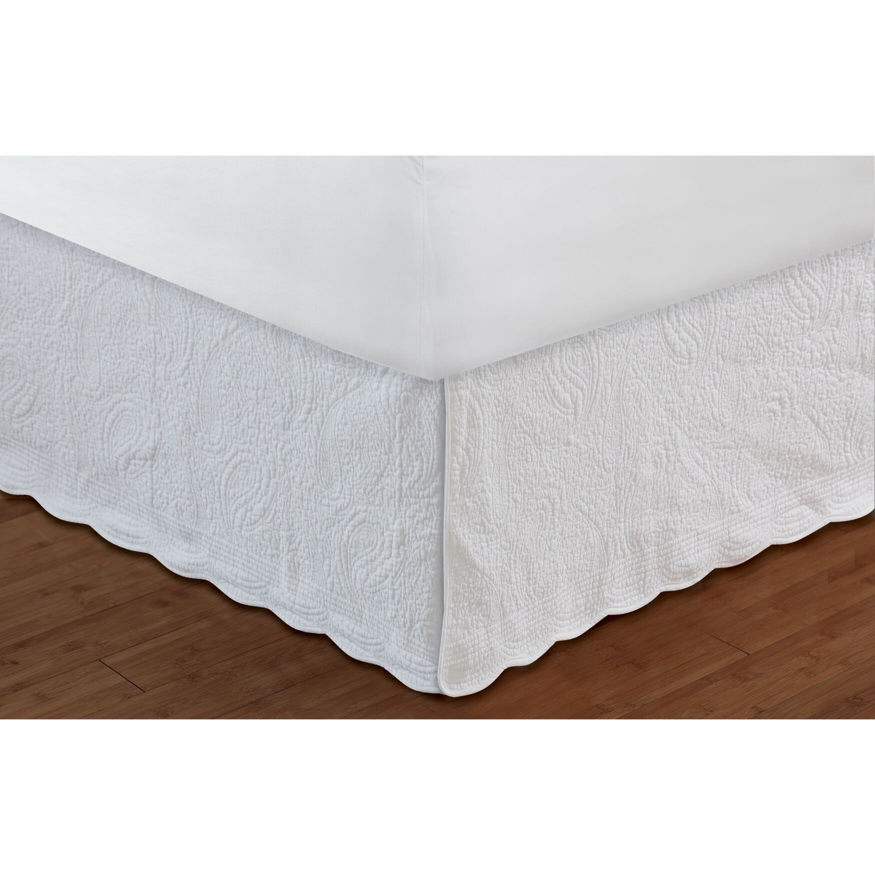 Paisley Quilted Bedskirt, , on-hover image number 1