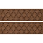 Aqua Shield® Argyle Stair Tread 8.5"x30" (set of 4), BROWN, hi-res image number null